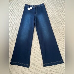 Z Supply High Waisted Blue Wide-Leg Stretch Jeans size 27 - Brand New W/Tags!